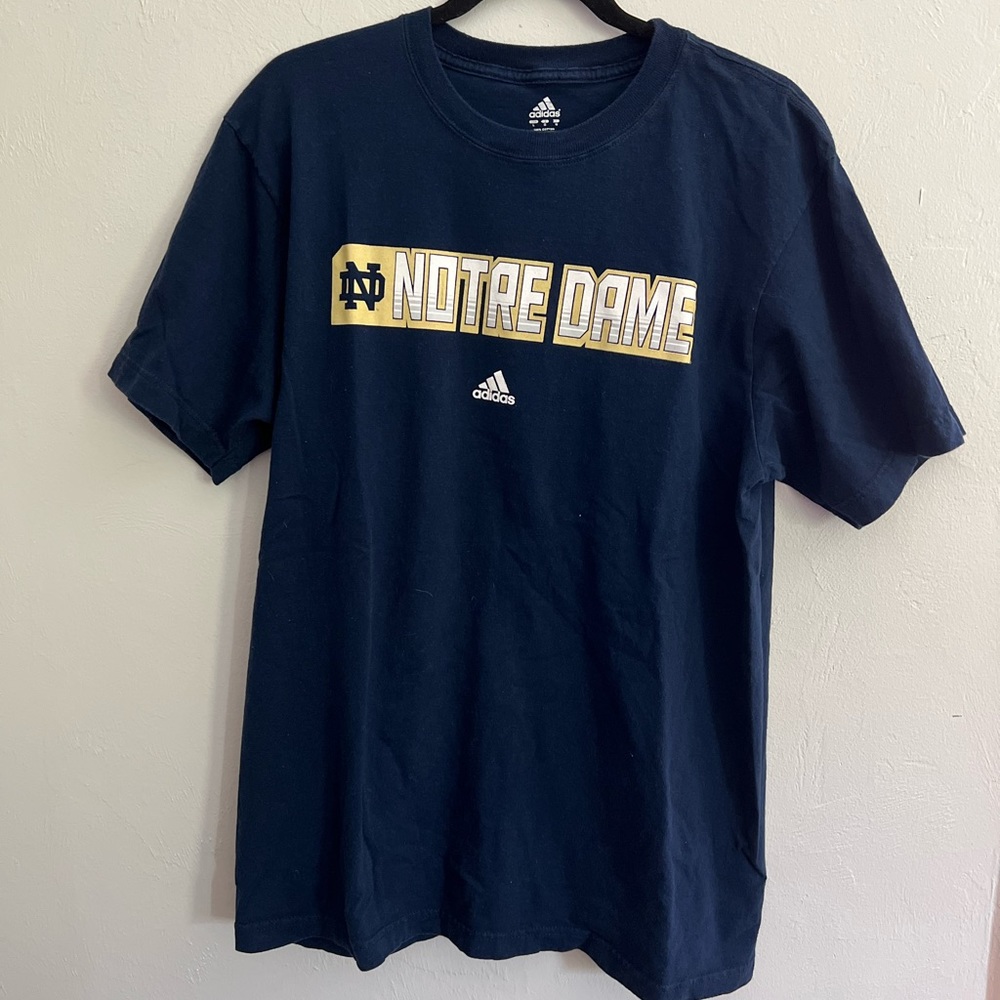 ❣️2/$25❣️ Adidas Norte Dame Blue T-Shirt | MEDIUM